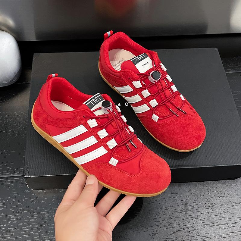 Retro German Training Shoes Women's 2025 New Summer Soft-soled Forrest Gump White Shoes Flat-soled Versatile Casual Sports Shoes
