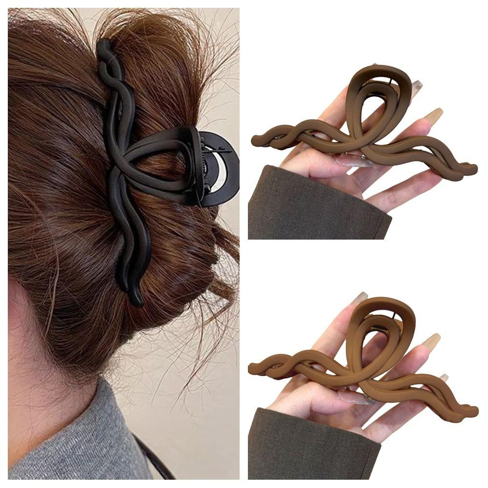 Acrylic Wave Cross Hair Claw Hair Accessories Headwear Vintage Shark Clip  Women