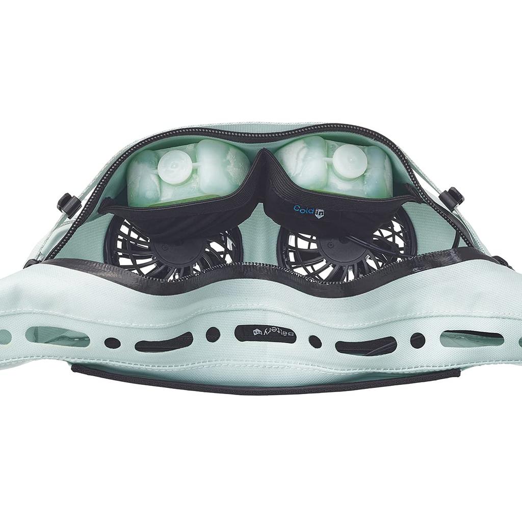 LOGOS Noden Twin Cool Body Air Conditioner, Light Gray, 81336733, Double Fan, Camping