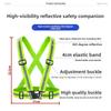 Adjustable Lightweight Reflective Vest for Outdoor Night Walking Biking Safety Gear Waterproof Running Safety Vests with Straps