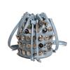 Bag summer 2025 new European and American fashion rivet shoulder bag women's versatile crossbody punk feng shui bucket bag pu