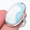 Natürlicher Larimar Edelstein Handgefertigt 925 Sterling Silber Schmuck Ring Größe 9 z2Z58
