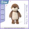 36CM Cute Otter Plush Toy Soft Stuffed Animal Pillow Simulation Sea Otter Home Decoration for Children Boys Girls Birthday Gifts