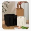 Kraft Paper Square Gift Bag with Handles Reusable Packaging Bags for Small Shopping Wedding Birthday Party Flower Bags Square Cake Tote Sacks 10pcs