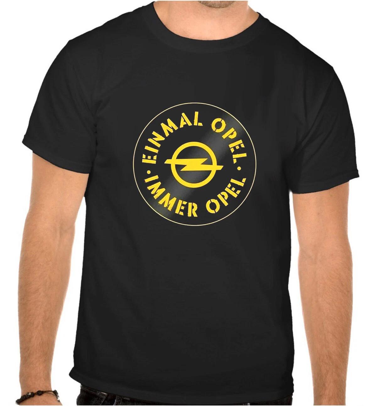 Opel Car Logo Always Opel Black 100% Cotton T-shirt Mens Tees Top -1101- L