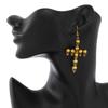 Halloween Jewelry Fashion Punk Vintage Alloy Skull Head Cross Earrings For Women