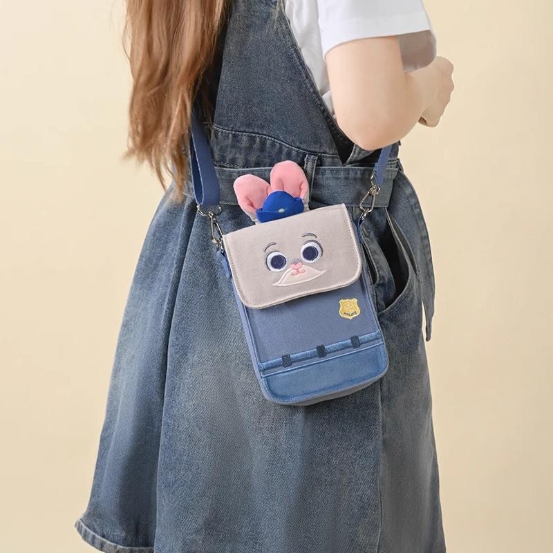 New Disney Cotton Crossbody Bag Unisex Multicolor QL-HWBD1798