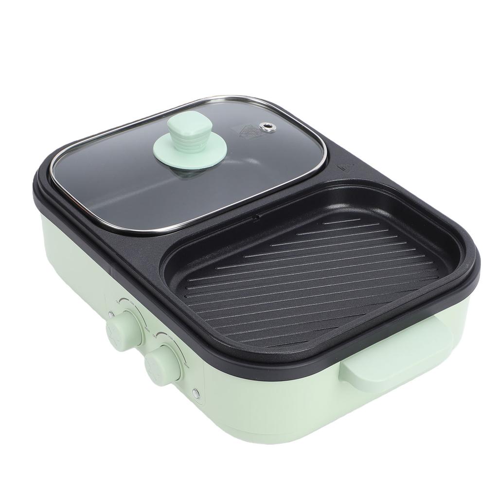 Hot Pot Electric with Grill Non Stick 2 In 1 Electric Pot and Griddle with Independent Dual Temperature Control for