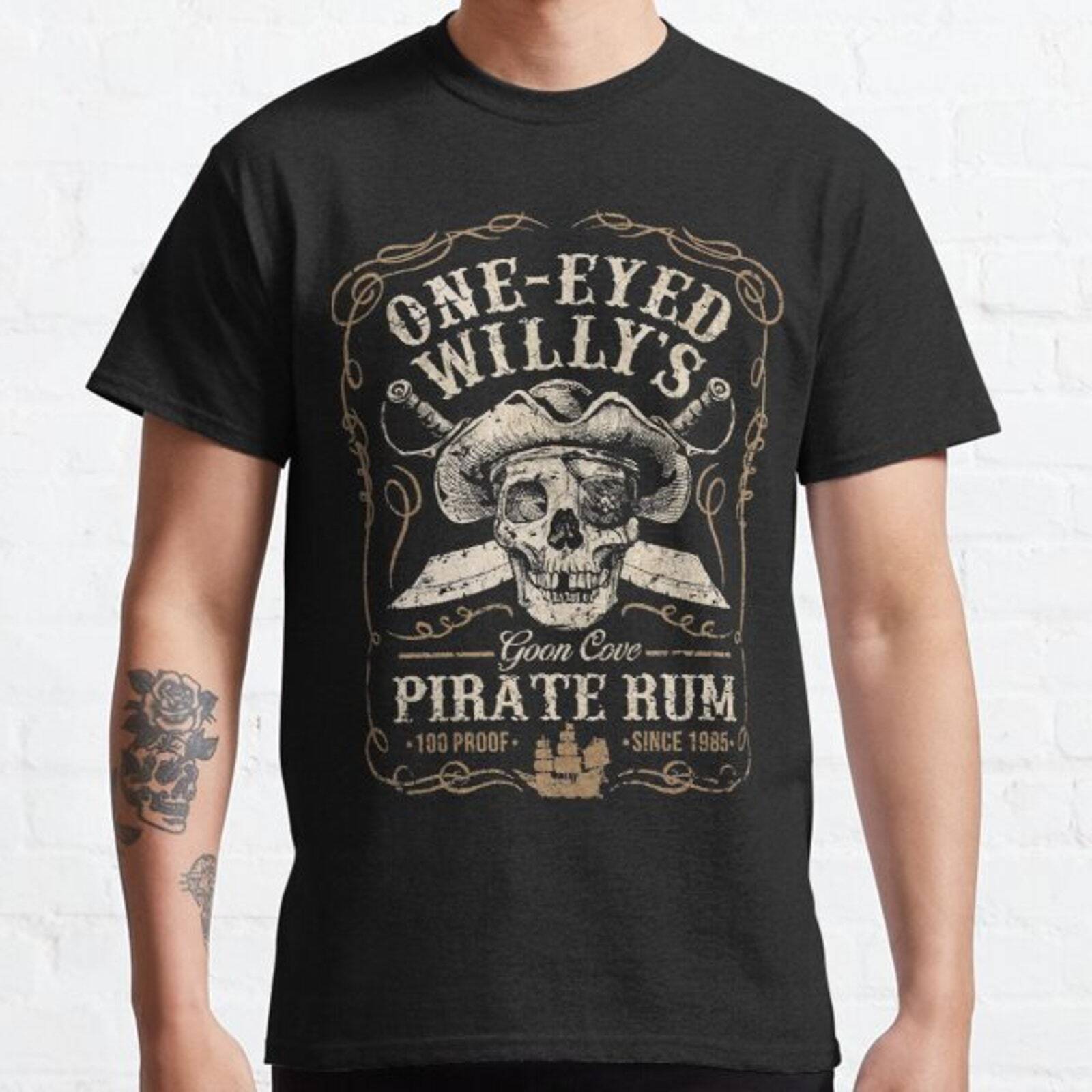 One Eyed Willys Goon Cove Pirate Rum Classic T-Shirt XL