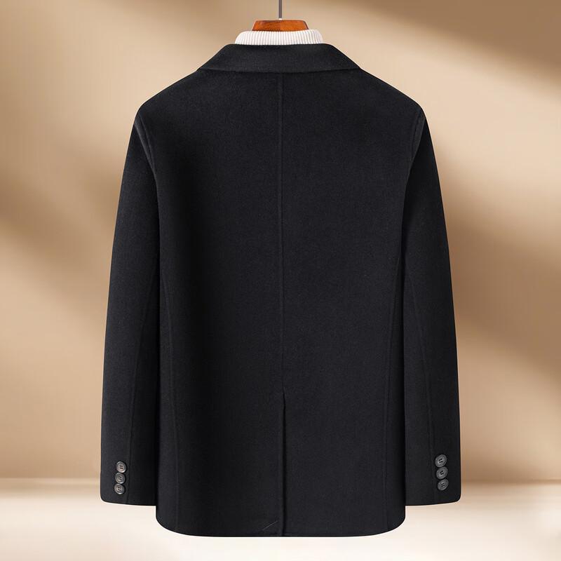 Men's 100% Wool Double-faced Lapel Coat