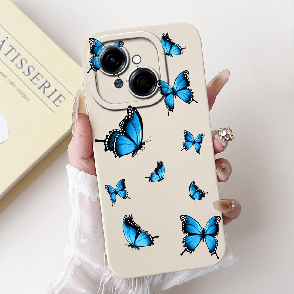 For Tecno Spark Go 1 Case Stylish Sunflower Butterfly Soft Silicone Phone Case For Tecno SparkGo 1 GO1 6.67" Cover Bumper