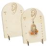 Earring Measurement Display Stand Wood Ear Stud Stand Earring Organizer Frame With Measurement Arch-Shaped Earring Holder