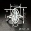 CopperOval Zircon Sparkling Crystal Engagement Ring for Women High Quality Wedding Eternal Jewelry