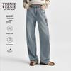 Jeans di Denim da Donna con Lettere e Orso