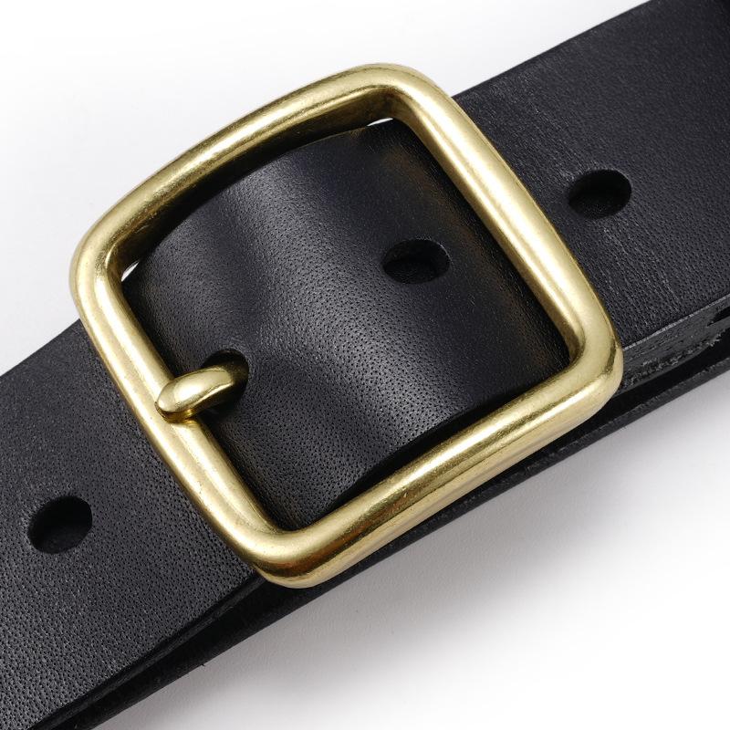 Retro Belt Men's Genuine Leather Pin Buckle Belt Men's Casual Versatile Handmade Men's Trousers