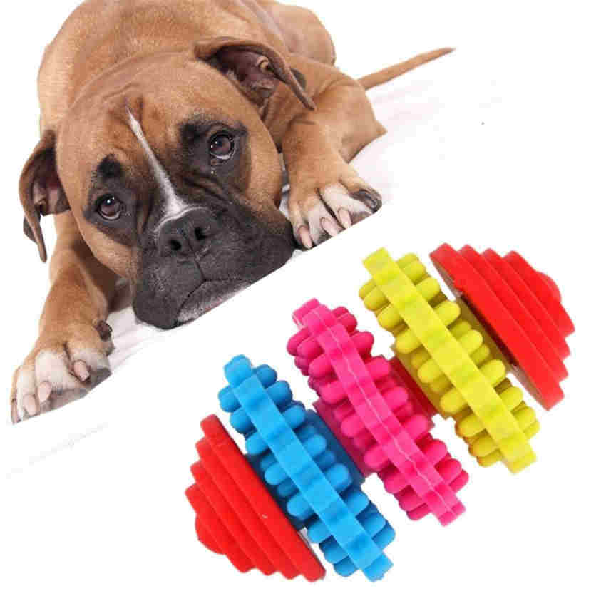 5 Styles Gear Shape Pet Toys Colorful Pet Chew Toy Puppy Dog Dental Teething Cleaning Chew Toys