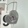 Heart Shape 1 Inch Photo Card Holder Korean Style with Keychain Display Pendant Keychain Cute Design PVC ID Photo Holder
