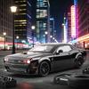 1/18 Dodge Challenger SRT Hellcat Alloy Track Racing Car Model Metal Muscle Sports Car Vehicles Model Sound Light Kids Toys Gift