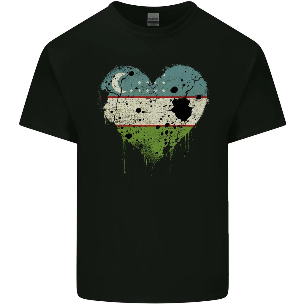 Love Uzbekistan Flag Ukbek Day Football Kids T-Shirt Childrens