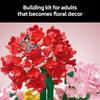 Botanicals Flower Arrangement DIY Building Block Set - Faux Bouquet Set for Adults Decorations for Office or Cubicle 10345