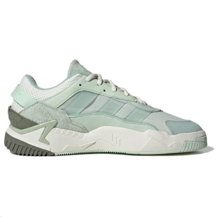 Adidas Originals Niteball Casual Versatile Shock Absorbing Durable Low Top Sneakers Unisex Sneakers White Green JI2558