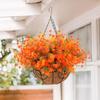 Hängender Herbst-Kunstblumenkorb UV-beständig Außen Garten Hof Terrasse Veranda