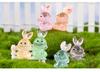 Adorable Cartoon Glow-in-the-dark Resin Rabbit Decorative Figurine For Desk