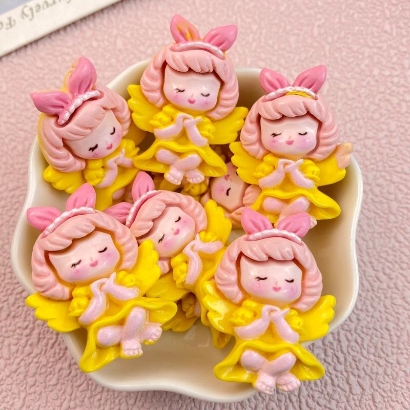 10Pcs New Cute Princess Series Flat Back Resin Cabochon DIY Jewelry Craft Decoration Accessories