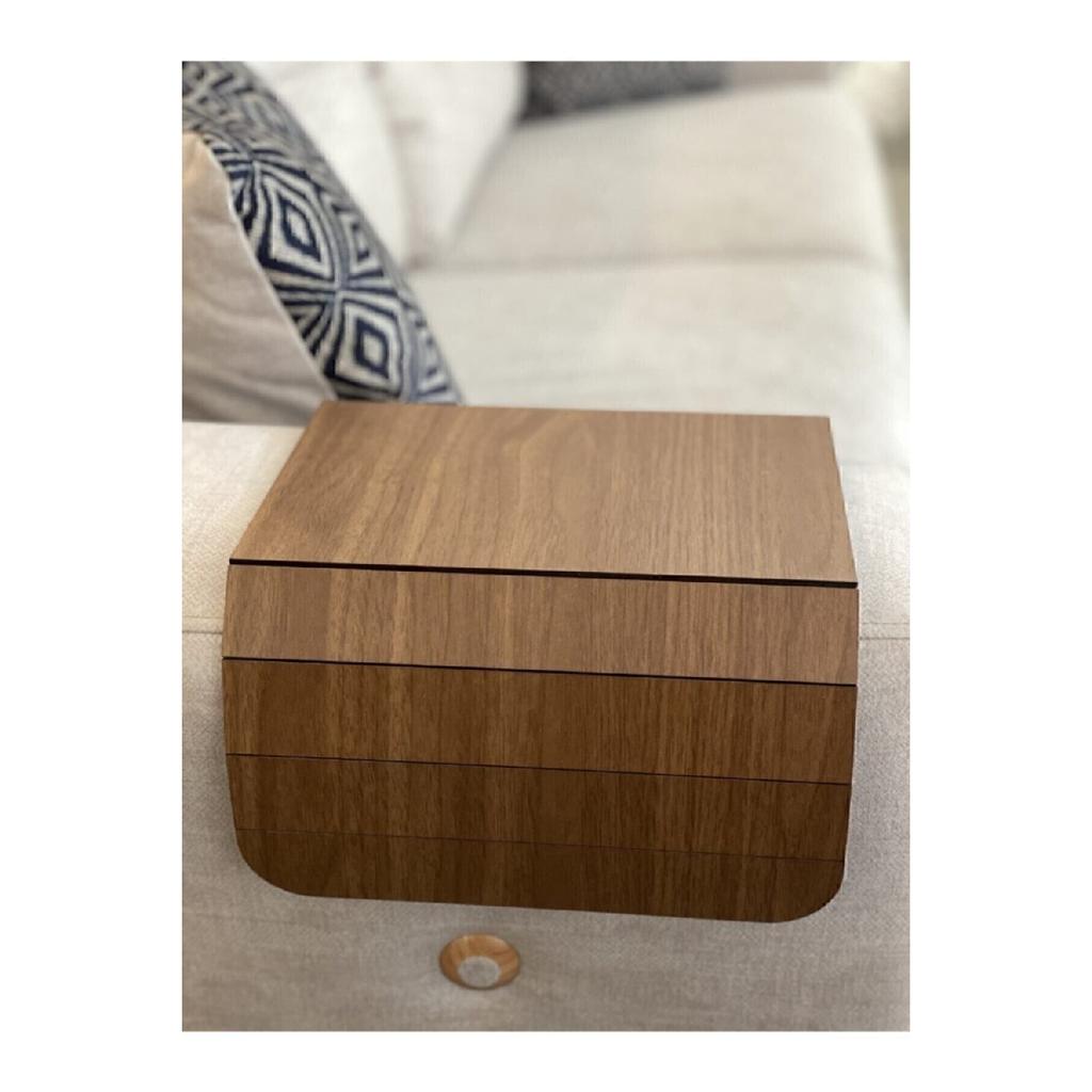 Sofa Edge Wooden Foldable Side Table Placemat Sofa Edge Portable Sofa Tray