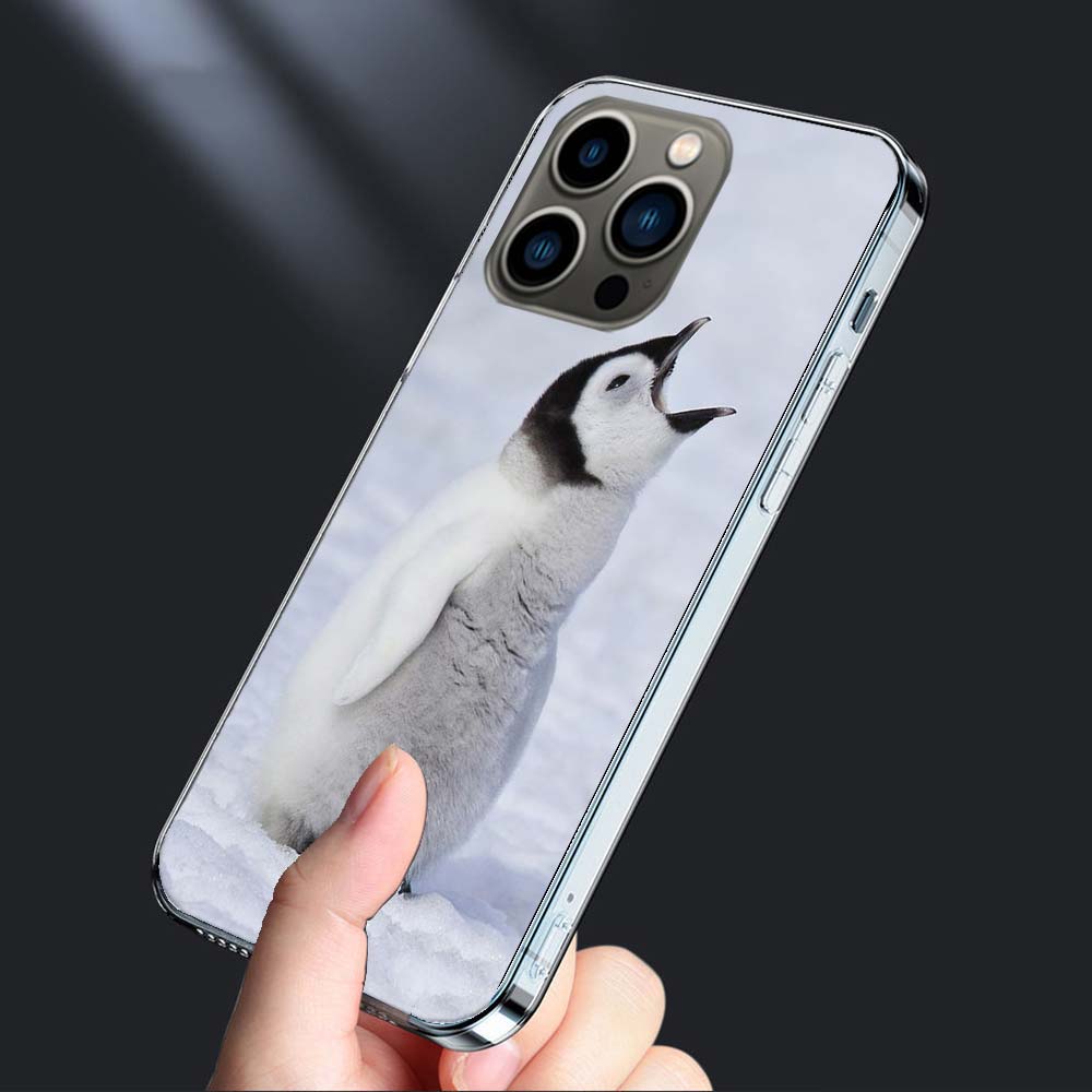 

Чехол-антистресс с пингвиненком для iPhone 16E 15 Pro 14 Plus 17E 16 17 Pro Max Air 11 12 13 Mini Ударопрочный Capa Милый Чехол iPhone 17 Pro