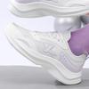 Xtep Jumping Shoes Sports Versatile Shock Absorbing Wear Resistant Breathable Low Top Casual Running Shoes Women Sneaker White Purple 876418110061-5