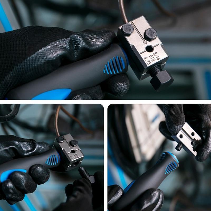 3/16in 4.75mm Manual Tubing Flaring Tool Set Car Brake Line Flaring Device Universal Tube Flare Tool with Storage Box
