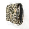 Inden Leather Billfold Coin Black with White Clematis [Inden-ya] Bi-fold Wallet, H, Box-type Purse, Deerskin, Lacquer, Pattern, 2204-11-169