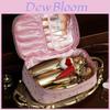 Velvet Makeup Organizer For Travel With Large Capacity And Multiple Pockets