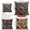 2D Colorful Embroidered Pattern Digital Pillow Covers Pattern Cushion Cover Suitable For Sofa Bedroom Car Pillow Cover
