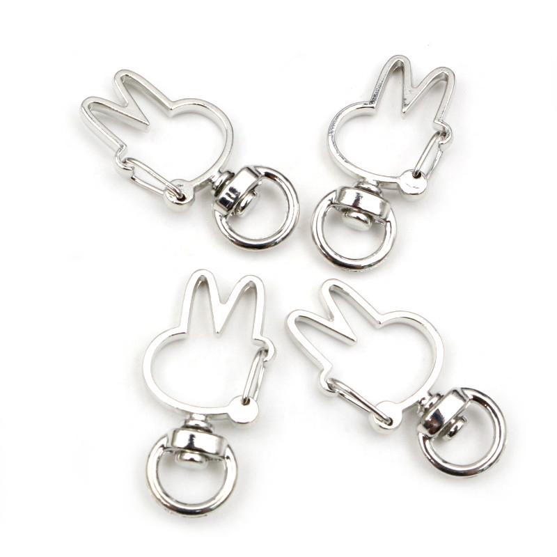 10pcs Cat Heart Snap Hook Trigger Clips Buckles For Keychain Lobster Lobster Clasp Hooks for Key Ring Clasp Jewelry Supplies