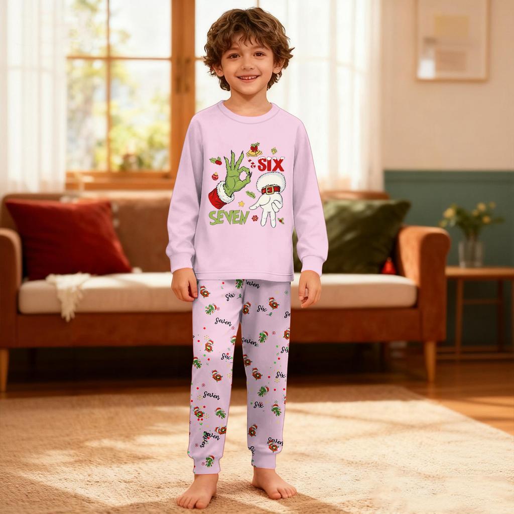 Children's  Boys And Girls Thin Two-piece  Long-sleeved Pants Two-piece
