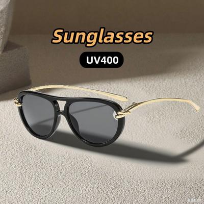 Trendy UV Resistant Sunglasses for Ladies Gentlemen Sun Protection Seaside Street Photography Fashion Accessories