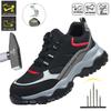 Rotary Buckle Men's Work Shoes Work Sneakers Protective Shoes Safety Industrial Puncture-Proof Anti-Smash Steel Toe Shoes