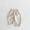 Children's Summer Striped Lace-Up Casual Mosquito-Repellent Pants: Loose-Fitting, Comfortable, Lightweight Linen-Cotton Trousers