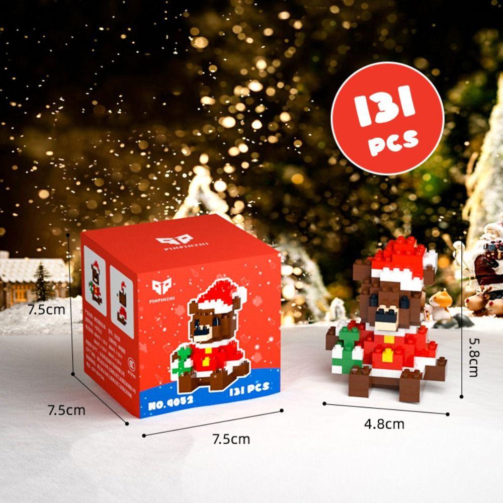 Cartoon Santa Claus Building Blocks Mini Christmas Doll Xmax Gift Action Figures Model  Party