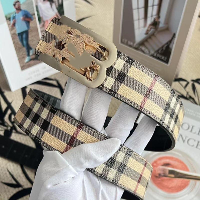 Klassischer Herren-Doppelseitiger Geprägter Rindsledergürtel mit Glatter Schnalle - Vielseitig für Business oder Freizeit