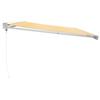 Awning Retractable Yellow and White 5x3 m Fabric and Aluminium