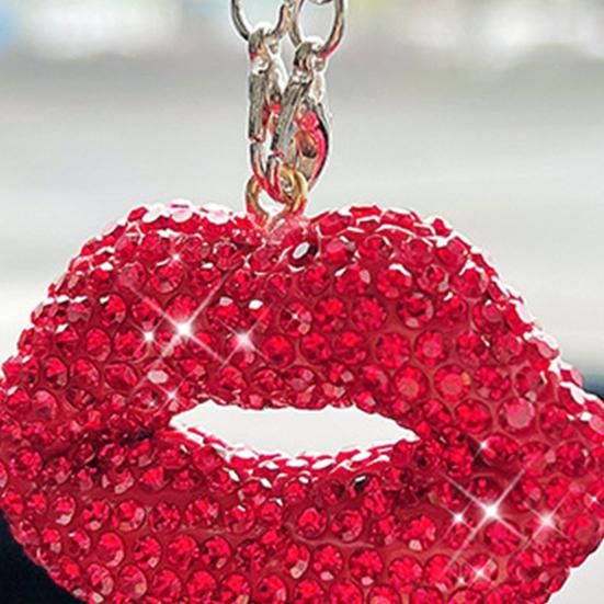 High-quality material: Made of high-quality alloy and shiny rhinestones, wear-resistant corrosion-resistant, you can hang it on the rearview mirror at