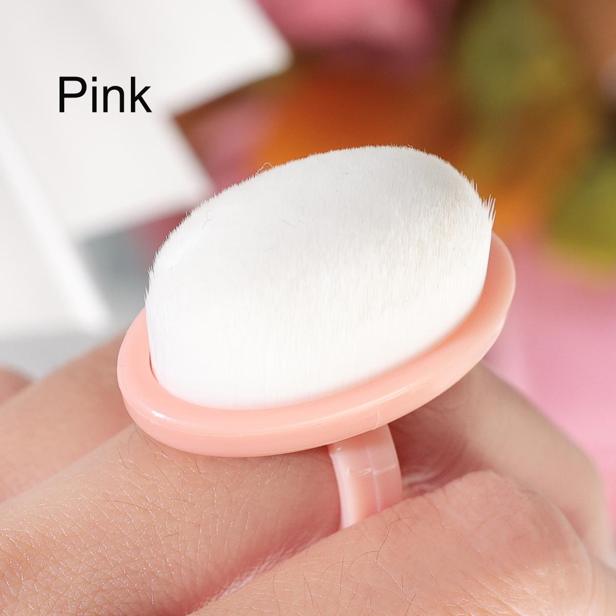 

1Pcs Professional Nail Dust Cleaning Brush Button Oval Gel Dust Cleaning Makeup Ring Brush Manicure Tool рожевий