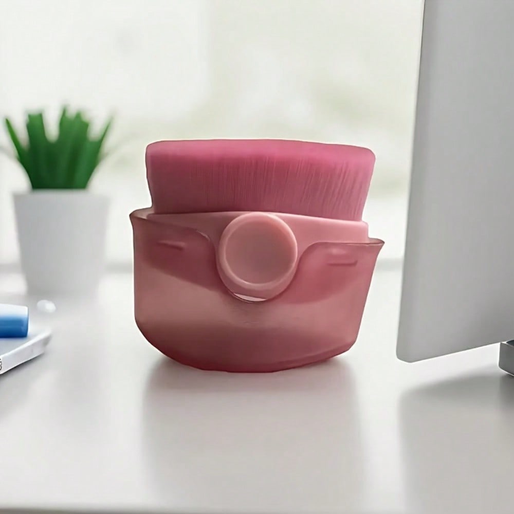 1pcs Mini Magic Foundation Make-Up Brush, No Trace, No Powder, Soft Hair, Portable Makeup Tools розовый