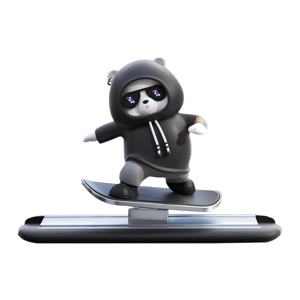 Skateboard Bear Dashboard Ornament Skateboard Bear Car Decoration Skateboard Bear Car Ornament Car Dashboard Decoration Funny Skateboard Bear Dec