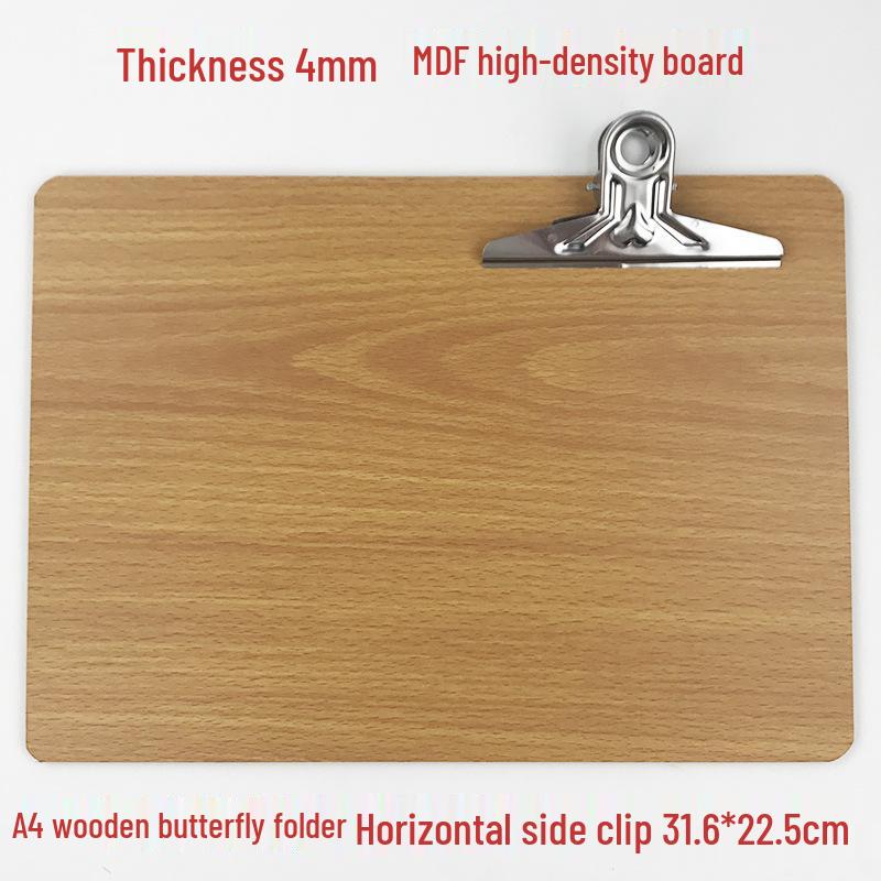 A4 Clipboard with Pen Holder, A5 Writing Pad, A3 Wooden Menu Holder, Cardboard Stationery Board