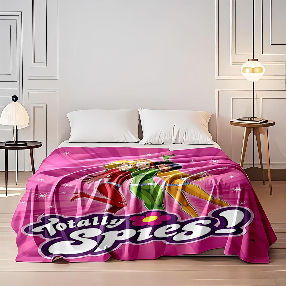 Radial pink lines with white stars behind three colorfully dressed figures. for all seasons blanket lunch break throw gift