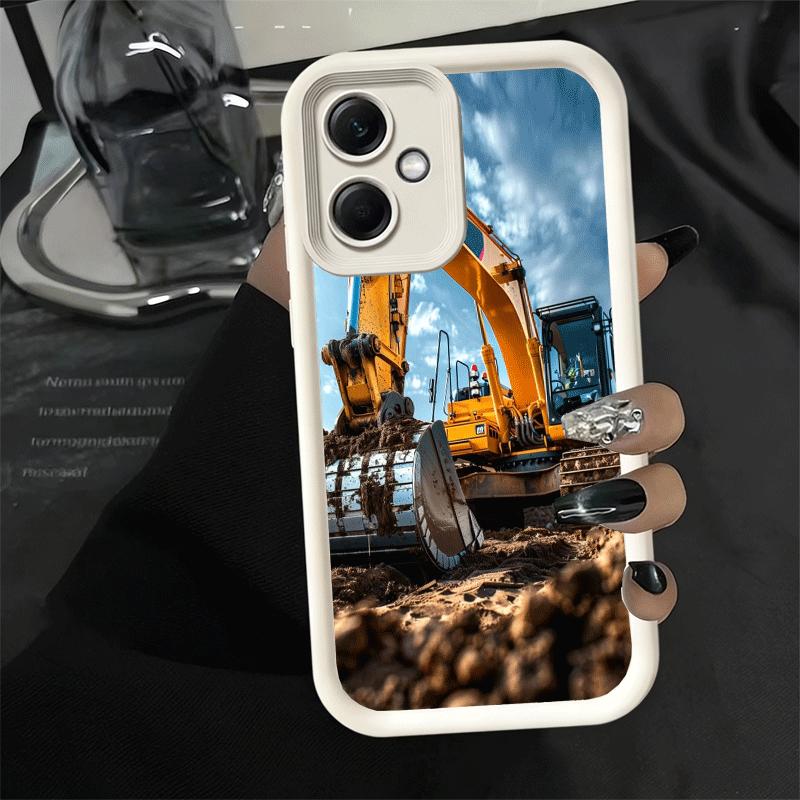 Excavating Machinery Cool Soft Phone Case for Xiaomi Poco X7 X6 X5 Pro X4 Gt X3 F7 Ultra M8 M7 Redmi 15C 15 14C 13 13C 12 12C 10